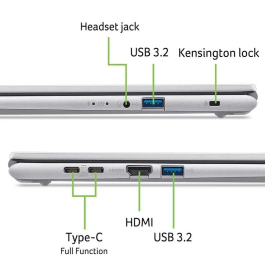 Acer Aspire Go 15 AG15-72P Laptop 15,6" IPS Full HD Intel Core 5 120U 16GB RAM Intel Graphics 512GB SSD Windows 11 Home