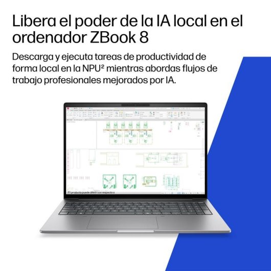 Portátil HP ZBook 8 G2i 16" Intel Core Ultra 7 356H 32GB 1TB SSD Intel Graphics Windows 11 Pro