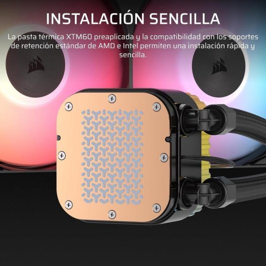 Vloeistofkoeling Corsair Nautilus II 240 RS ARGB 2 Ventilatoren PWM