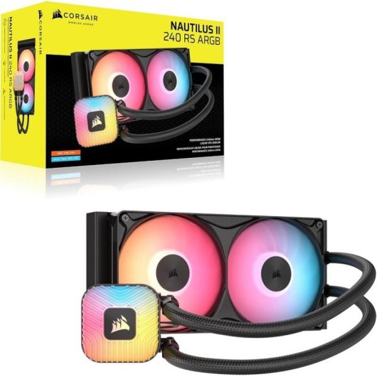 Vloeistofkoeling Corsair Nautilus II 240 RS ARGB 2 Ventilatoren PWM