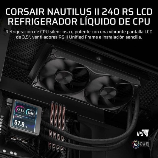 Flüssigkeitskühlung Corsair Nautilus II 240 240mm 2 Lüfter LCD IPS