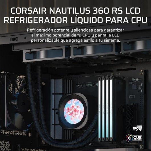 Vloeistofkoeling Corsair Nautilus 360 RS 360mm 3 Ventilatoren RS120 LCD IPS