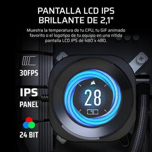 Vloeistofkoeling Corsair Nautilus 360 RS 360mm 3 Ventilatoren RS120 LCD IPS