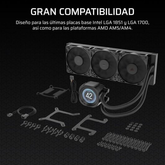 Vloeistofkoeling Corsair Nautilus 360 RS 360mm 3 Ventilatoren RS120 LCD IPS