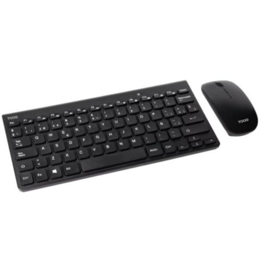 Teclado TooQ TQKMW-3101-B membrana compacto con ratón slim inalámbrico