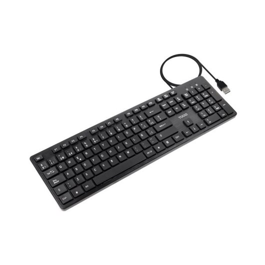 Clavier TooQ TQK-2003-B membrane silencieux avec câble USB noir