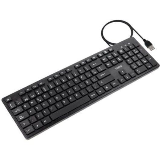 Clavier TooQ TQK-2003-B membrane silencieux avec câble USB noir