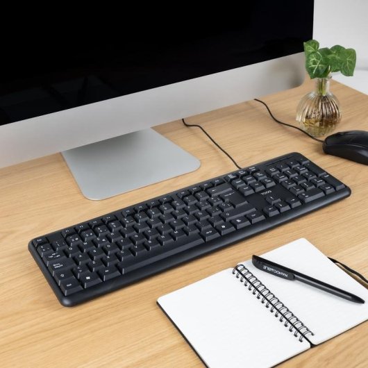 Teclado TooQ TQK-2002-B membrana con cable USB negro 104 teclas