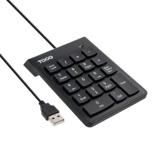 Clavier TooQ TQK-2001-B membrane compact USB noir 19 touches