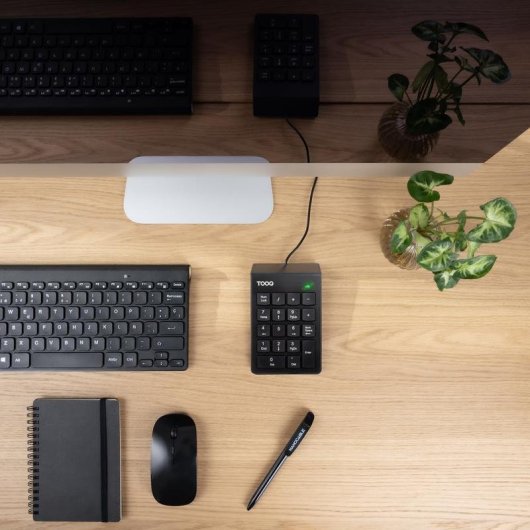 Clavier TooQ TQK-2001-B membrane compact USB noir 19 touches