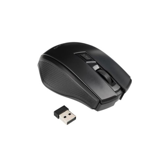 Ratón TooQ TQMW-1102-B sans fil 1600 DPI Noir droitier