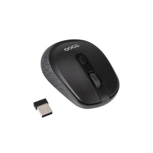 Ratón TooQ TQMW-1101-B sans fil 1600 DPI noir droitier