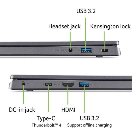 Ordinateur portable Acer Aspire 17 A17-51M-52D4 17,3" Intel Core 5 120U 16GB 512GB SSD Intel Graphics Windows 11