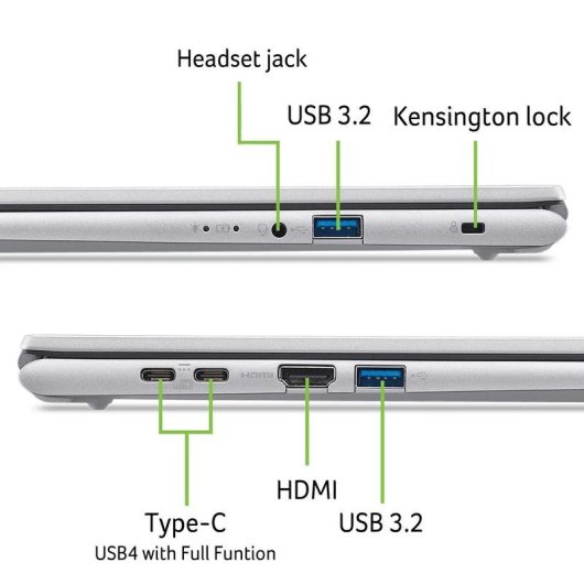 Ordinateur portable Acer Aspire Go 15 AG15-72P-59YF 15,6" Intel Core 5 120U 8GB 512GB SSD Intel Graphics Windows 11