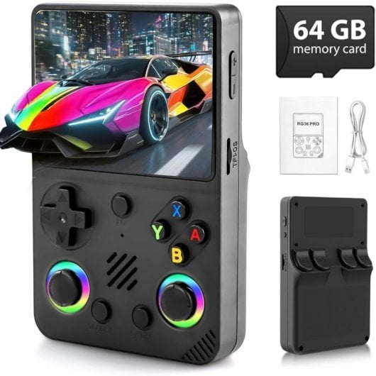 RG36 PRO Console Portable Retro ARM 64GB Wi-Fi 3.5 IPS Noir