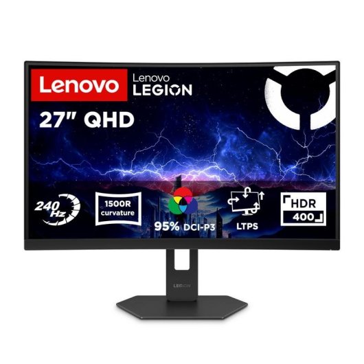 Monitor Lenovo Legion 27Q-2c 27" Quad HD 240Hz VA Curved FreeSync Premium Höhenverstellbar