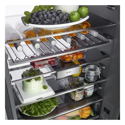 Frigorífico Combi LG GBGW92GCEV No Frost 203cm 465L C Preto WiFi