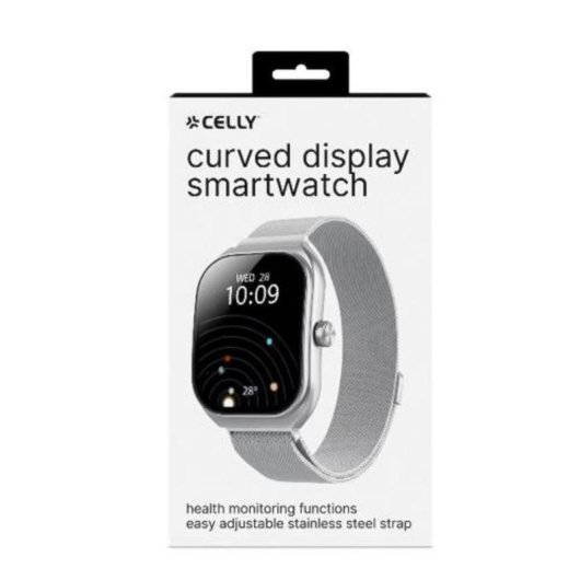Celly Trainer Wide Bluetooth 2,01" Negro Correa Negra M Pulsómetro Podómetro