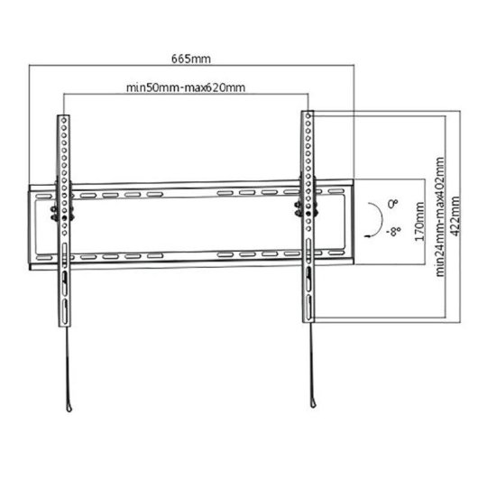Fersay Soporte TV Pared 37 a 70" VESA 200x200 a 600x400 Máx 35Kg