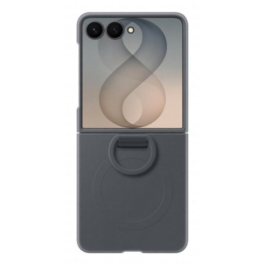 Samsung Silikon Magnetische Hülle mit Ring Graphit für Galaxy Z Flip8