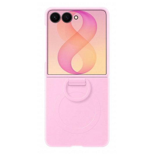 Funda para móvil Samsung Silicona Rosa Magnética con anilla para Galaxy Z Flip8
