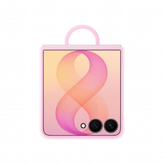 Funda para móvil Samsung Silicona Rosa Magnética con anilla para Galaxy Z Flip8