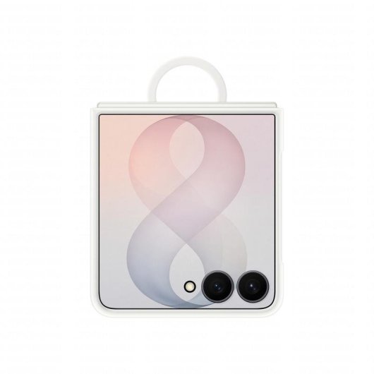 Magnetische Silikonhülle Creme mit Ring für Samsung Galaxy Z Flip8