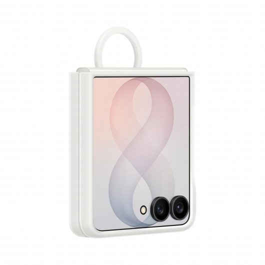 Magnetische Silikonhülle Creme mit Ring für Samsung Galaxy Z Flip8