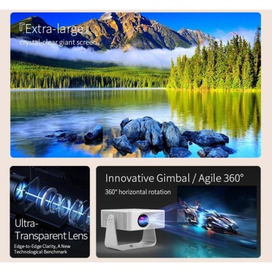 Projecteur Blossom X3 1280x720p 8000 Lúmenes 300" LED DLP Android 11 Portable