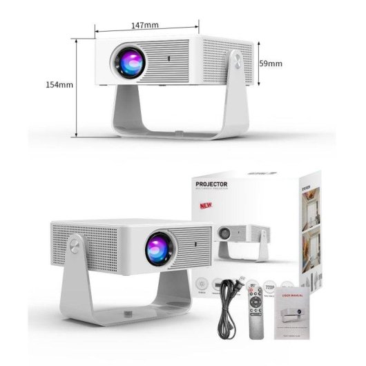 Projecteur Blossom X3 1280x720p 8000 Lúmenes 300" LED DLP Android 11 Portable