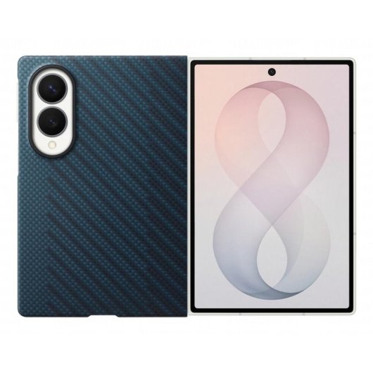 Magnetische Samsung Carbonfaser Hülle Blau für Galaxy Z Fold8