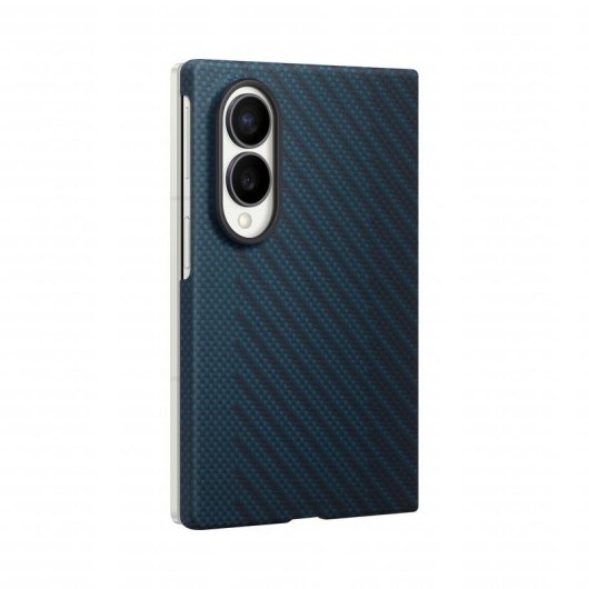 Magnetische Samsung Carbonfaser Hülle Blau für Galaxy Z Fold8