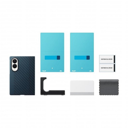 Magnetische Samsung Carbonfaser Hülle Blau für Galaxy Z Fold8