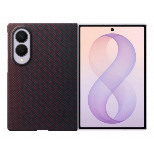 Magnetische Samsung Hülle Carbonfaser Lila für Galaxy Z Fold8