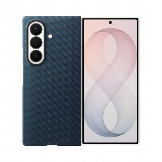 Custodia Samsung Ultra Carbon Magnet Case Blu per Galaxy Z Fold8 Ultra