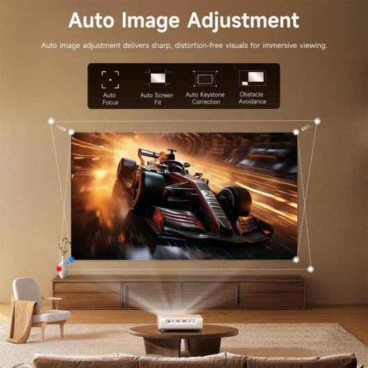Proyector ETOE Dolphin 2 FullHD 800 Lúmenes 120" Láser DLP Google TV Portátil