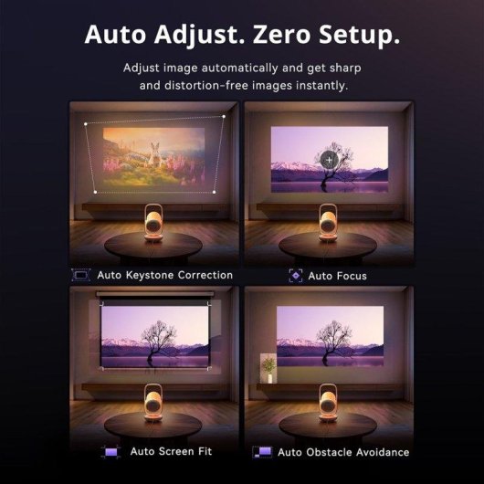 Projetor ETOE Starfish 2 1080p 500 Lumens 100" LED LCD Google TV Portátil