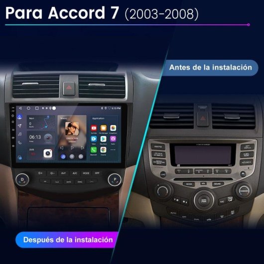 Autoradio Junsun 10,1 pouces 2+64GB Android 15 Carplay GPS Honda Accord