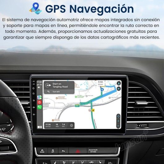 Autoradio Junsun Android 15 Octa Core CarPlay 4G GPS Seat Leon 3