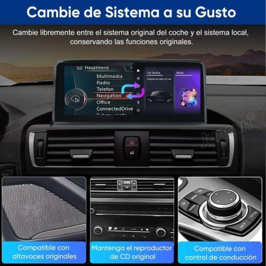 Autorradio Junsun 10.25" CarPlay Android Auto GPS para BMW NBT