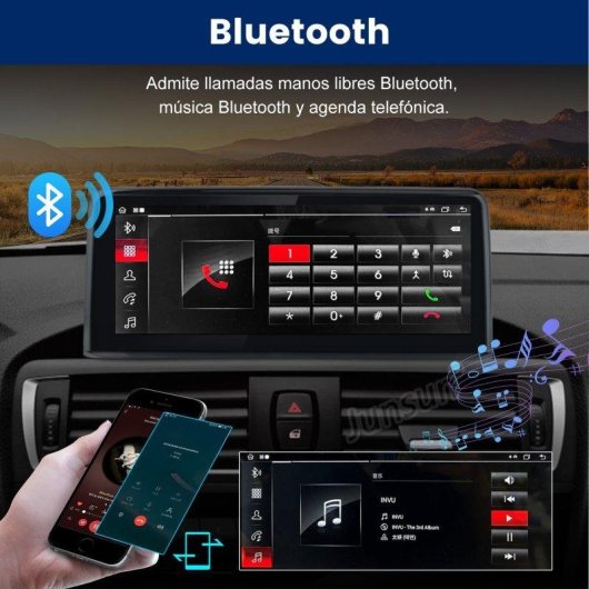 Autorradio Junsun 10.25" CarPlay Android Auto GPS para BMW NBT