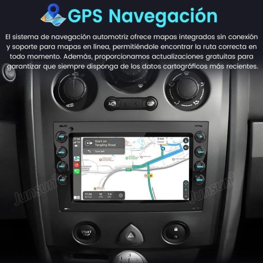 Autoradio JUNSUN Android 15 2+64GB Carplay GPS DAB+ Renault Megane II