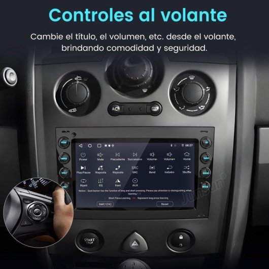 Autoradio JUNSUN Android 15 2+64GB Carplay GPS DAB+ Renault Megane II