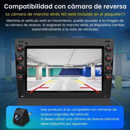 Autoradio JUNSUN Android 15 2+64GB Carplay GPS DAB+ Renault Megane II