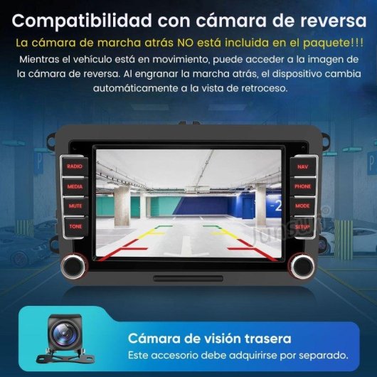 Autoradio Junsun Android 15 2+64GB CarPlay Gps VW