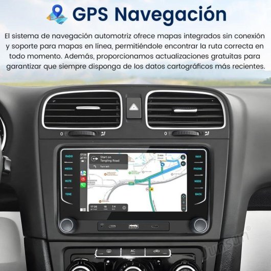 Autoradio JUNSUN 7" IPS Android 15 CarPlay Android Auto Bluetooth VW