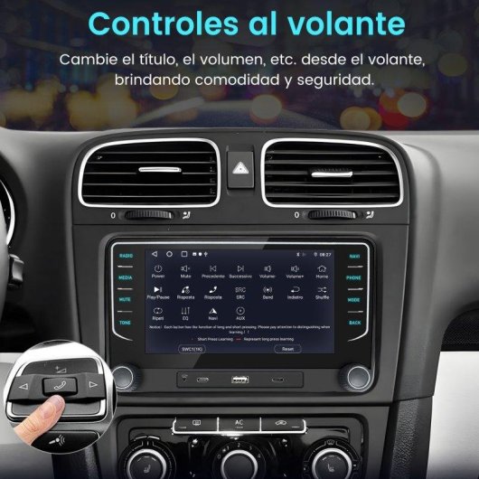 Autoradio JUNSUN 7" IPS Android 15 CarPlay Android Auto Bluetooth VW
