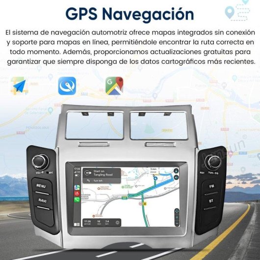 Autoradio Junsun 7 pouces Android 15 CarPlay Android Auto