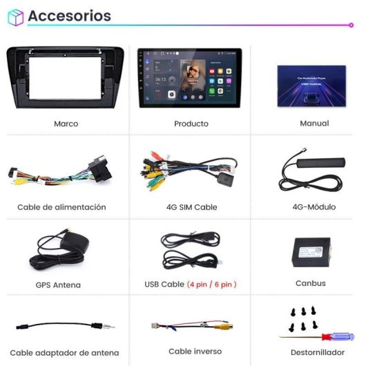 Autoradio Junsun 6+128gb Android 15 Octa Core CarPlay GPS