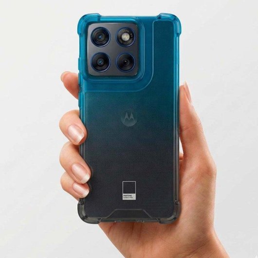 Capa Bumper Reforçada Silicone Flexível Design Degradê para Motorola Edge 70